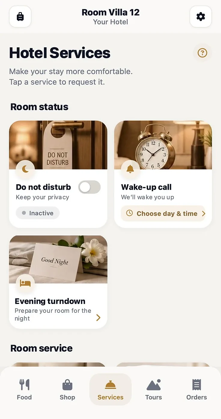 Real QRush guest screen