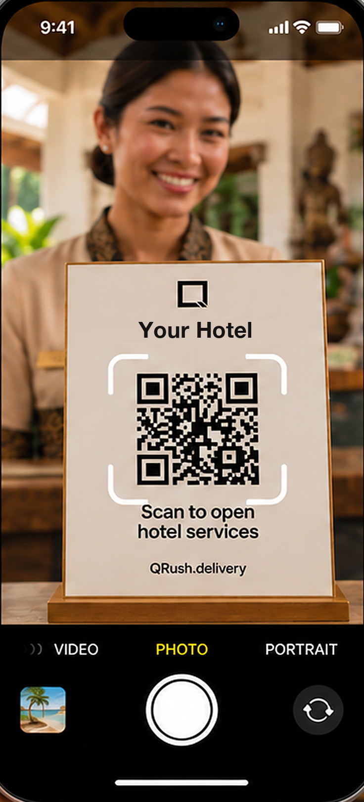 The guest app on the phone